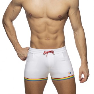 Addicted Rainbow Tape Cotton Shorts
