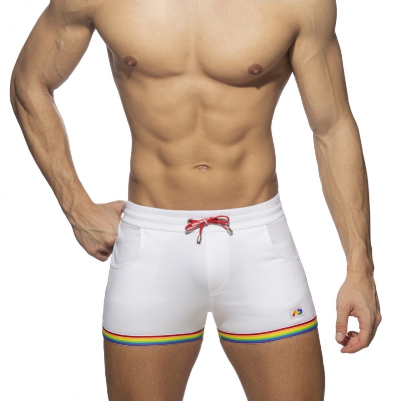 Addicted Rainbow Tape Cotton Shorts