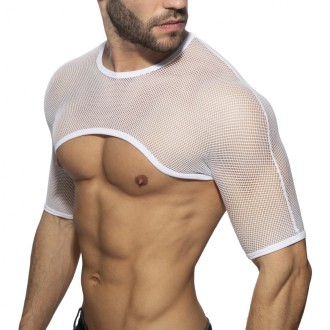 Addicted Shoulder Top white