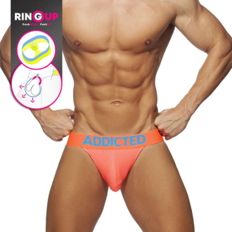 Addicted Ring Up NEON Mesh Jock Orange