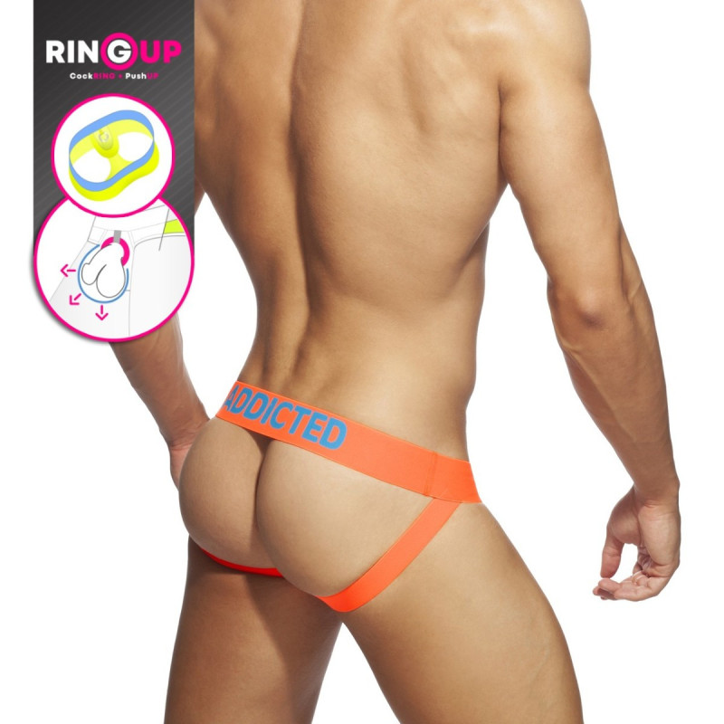 Addicted Ring Up NEON Mesh Jock Orange