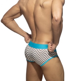 Addicted Zig-Zag Swimderwear Brief Turquoise
