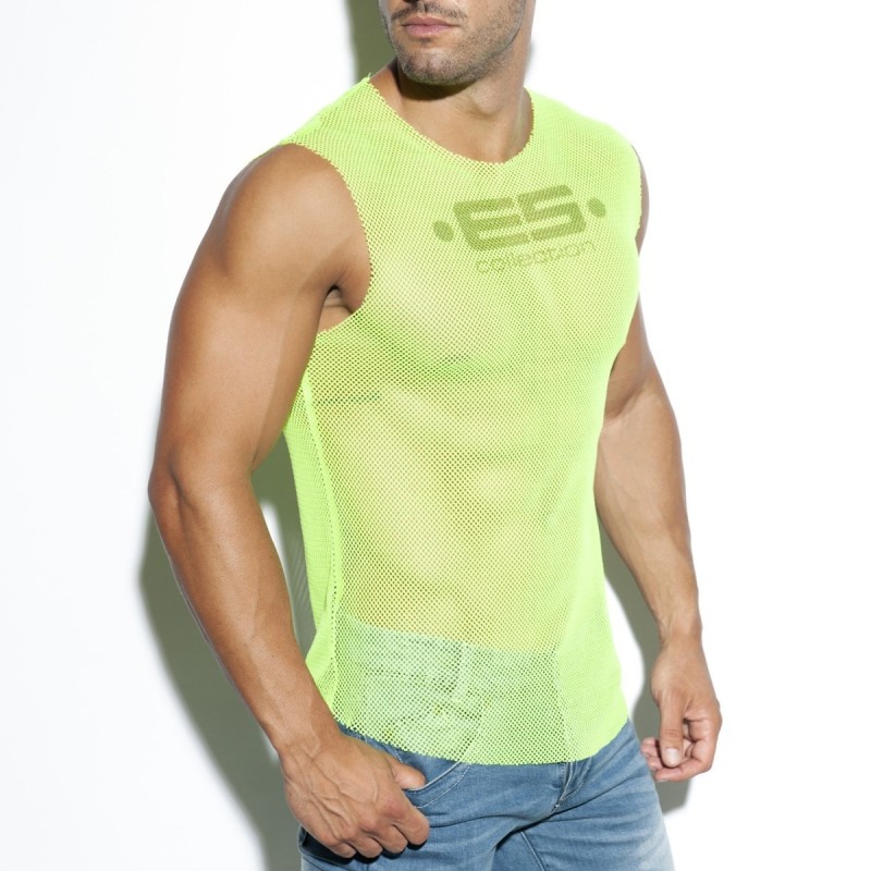 ES Collection Mesh Broad Tank Top Yellow