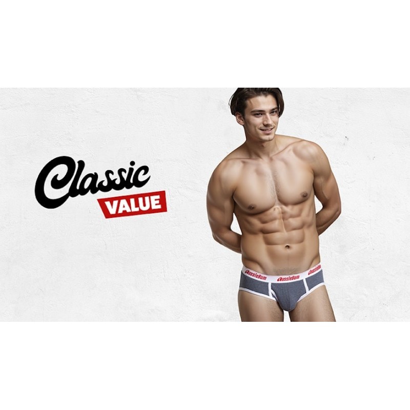 aussieBum Classic Brief Grey Marle