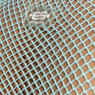 ES Collection Beachy Net Midriff Crop Top Sky Blue