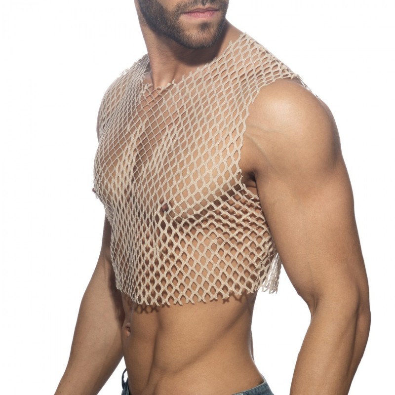 Addicted Flamboyant Crop Top Beige