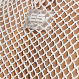 ES Collection Beachy Net Midriff Crop Top White