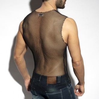 ES Collection Beachy Net Tank Top black