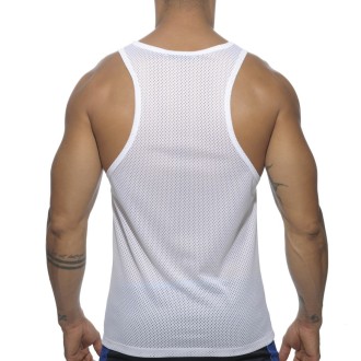 Addicted Mesh Tank Top White