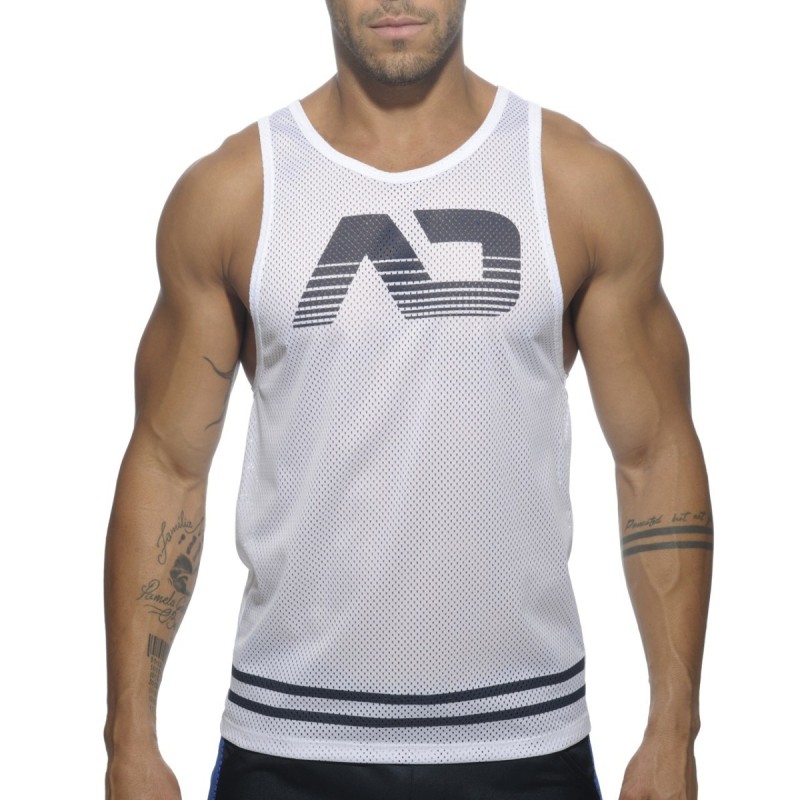 Addicted Mesh Tank Top White