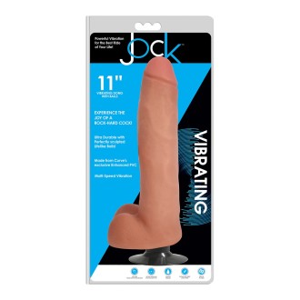 Vibrating Dildo with Balls - 11" / 28 cm