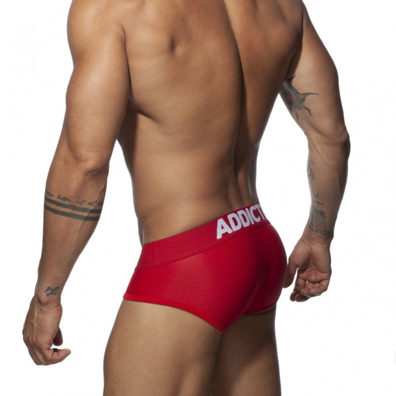 Addicted Push Up Mesh Brief Red