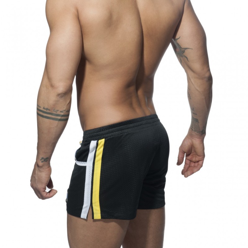 Addicted Mesh Rainbow Short black