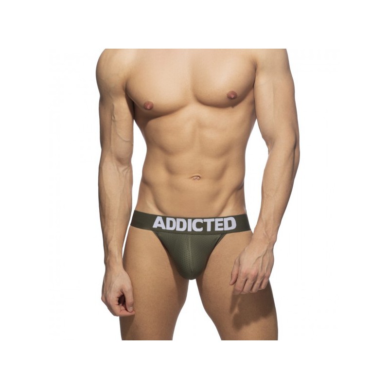 Addicted Push Up Mesh Jock kaki